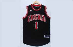 Maillot De Basket Chicago Bulls Derrick Rose 1 Hot PressFan Noir